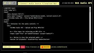 2-Web Audio API - Upload and Play MP3 with Volume Control #web #audio #music #javascript