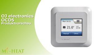 OJ Electronics OCD5 Touchscreen Thermostat for electric underfloor heating