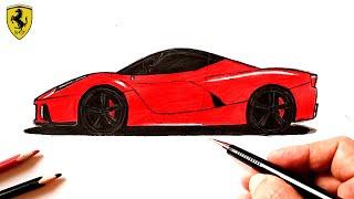 Как нарисовать Феррари | Как нарисовать Машину