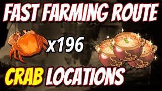 Crab 196 Locations FAST FARMING ROUTE | Genshin Impact 2.1