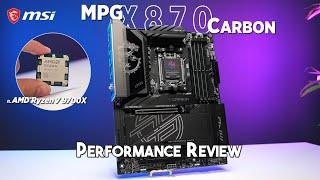 MSI MPG X870E CARBON wifi Review & Benchmarks ft. Ryzen 7 9700X [Ph]