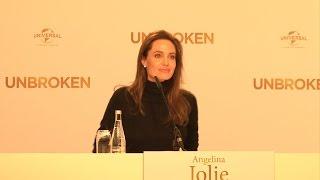 Angelina Jolie with Jack O'Connell and Miyavi UNBROKEN press conference in Berlin!