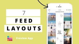 Instagram Feed LAYOUTS you can create in Preview App