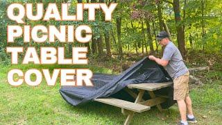 Waterproof Picnic Table Cover - 8ft or 6 ft - Black or Beige