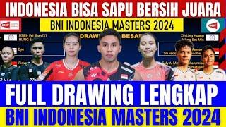 TARGET SAPU BERSIH JUARAA‼️Full Drawing Lengkap Wondr BNI Indonesia Masters 2024.