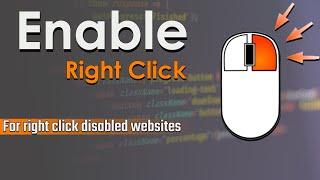 How to enable right click on website | enable right click chrome | enable right click