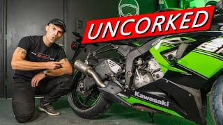 EVERY 600cc MOTORCYCLE NEEDS THIS! (ZX6R Exhaust Install)