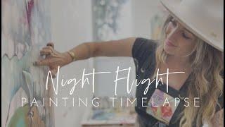 Night Flight: Brave Intuitive Painting Process with Flora Bowley
