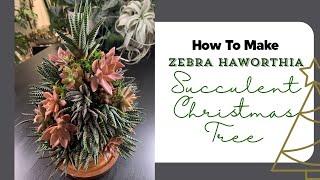 DIY Haworthia Succulent Living Christmas tree | A Girl With A Garden