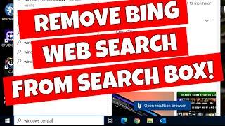 Remove Bing Web Search From The Windows Search Bar To Make It Faster NEW For Version 2004 Onwards