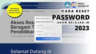 Cara Reset Password Belajar.Id 2023 | Terbaru