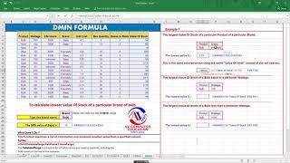 Excel DMIN Function || Excel DMIN Formula || How to use the Excel DMIN function