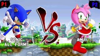 Sonic all forms VS Amy I Sonic Mugen