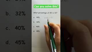 How To Solve Math Percentage Word Problem?