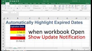 how to make excel cells change color automatically based on date