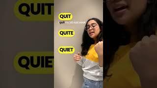 Quit vs Quite vs Quiet #Ten4kids #english #learning