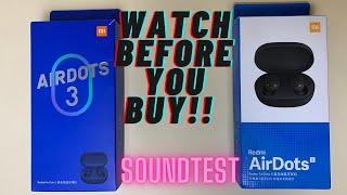 WATCH BEFORE YOU BUY!! Redmi AirDots 3 vs Redmi AirDots S SoundTest