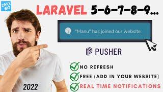 Real time notification in php laravel [ Updated 2022 ] Super easy