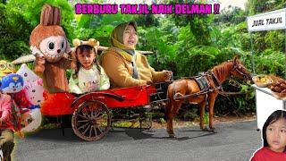 BAYI LUCU DAN LABUBU JUMBO BERBURU TAKJIL NAIK DELMAN !!