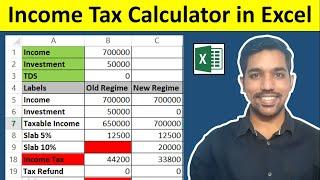Making Income Tax Calculator in Excel | Income Tax Calculation [EXAMPLES]