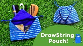 Drawstring Pouch / How to make Petal Drawstring Pouch / Easy Drawstring Bag / Sewing Tutorial