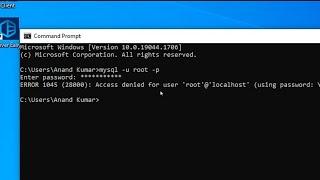 How to Fix " access denied for user 'root'@'localhost' (using password: yes) " in MySQL Window 10