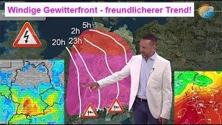 Gewitter- & Unwetterfront abends & nachts. Mittelfrist bringt bis Ende Juli Stabilisierungs-Trend.