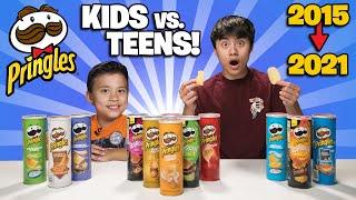 PRINGLES CHALLENGE: KIDS vs. TEENS!!! Recreating Our Favorite Challenges! 6 Years Later!