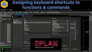 EPLAN Electric P8: Assigning keyboard shortcuts to functions & commands #eplan #eplanp8 #electrical