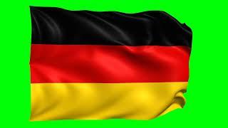 Green screen Footage | Germany Waving Flag Green Screen Animation | Royalty-Free