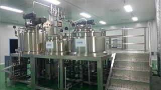 Cosmetic and food cream mixing equipment 1000L vacuum emulsifier homogenizer for paste making