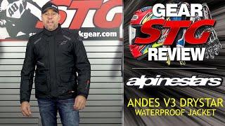 Alpinestars Andes V3 Drystar Waterproof Jacket Review | Sportbike Track Gear