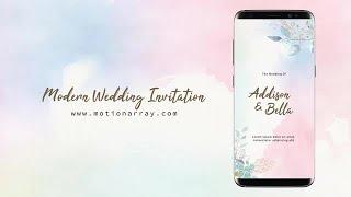 Modern Wedding Invitation After Effects Templates