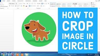 How To Crop And Fit a Picture in a Circle in MS Word 2013, 2010, 2007, 2015, 365
