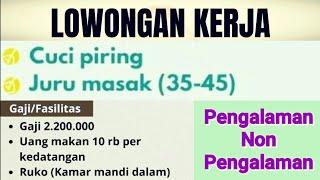 Loker Terbaru 2025 !!! Pengalaman Non Pengalaman Boleh Melamar ll lowongan kerja hari ini