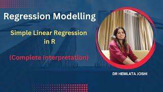 Simple Linear Regression with Interpretation  using RStudio | Linear Regression Model in R