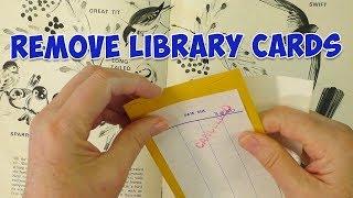 removing library cards from old books no damage