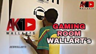 Gaming room wall art ideas || easy ideas to make Gaming room look cool 