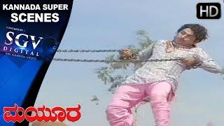 Climax Super Fight Scene - Dr Rajkumar and Vajramuni | Kannada Super Scenes | Mayura Kannada Movie