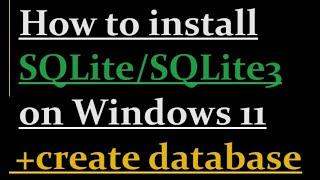 How to install sqlite3 on windows 11