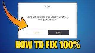 How To FIx Genshin Impact Game Files Download Error Check Your Network Settings And Try Again
