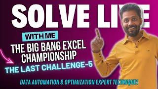 Solve LIVE with me:Challenge 5 |The BIG BANG EXCEL CHAMPIONSHIP| Dynamic Macro Creation & Automation