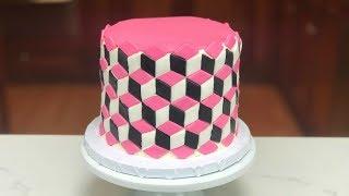 OPTICAL ILLUSION CAKE  |  Baking with Ryan