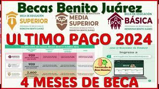 ULTIMO PAGO de las BECAS BENITO JUAREZ 2024