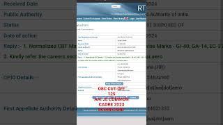 My AAI JE COMMON CADRE SCORECARD 2023 || Selection missed by 2 marks ( RTI FILE )   #aai #ibps