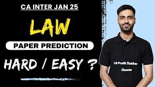 LAW Paper Prediction CA Inter Jan 25