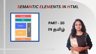 SEMANTIC ELEMENTS IN HTML | HTML TUTORIAL - PART 20 | TAMIL | DEVELOPER TECHIES