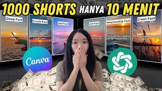 Buat 1000 Konten Shorts Hanya Dalam 10 Menit! Modal HP saja! Ini rahasianya menggunakan AI