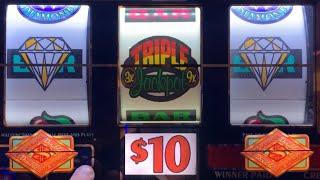 HIGH LIMIT SLOTS! FIRST SPIN Double Top Dollar Bonus & some solid wins on Triple Jackpot & Deluxe!