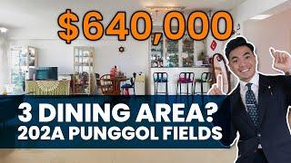 Inside a $640,000 5-room flat with potential 3 Dining area! 202A Punggol Field | Home Quarters